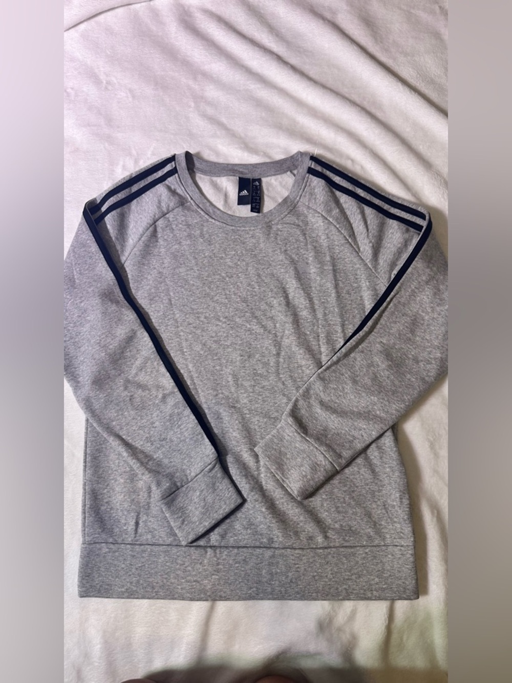 adidas Gray Sweatshirt with Black Stripes